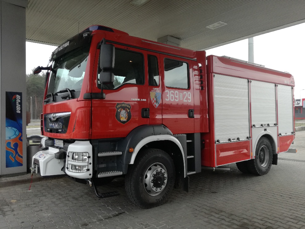 Nowy wóz strażaski w Krzywej
